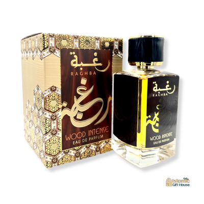 Raghba Wood Intense Lattafa perfume UK – unisex 100ml EDP bottle