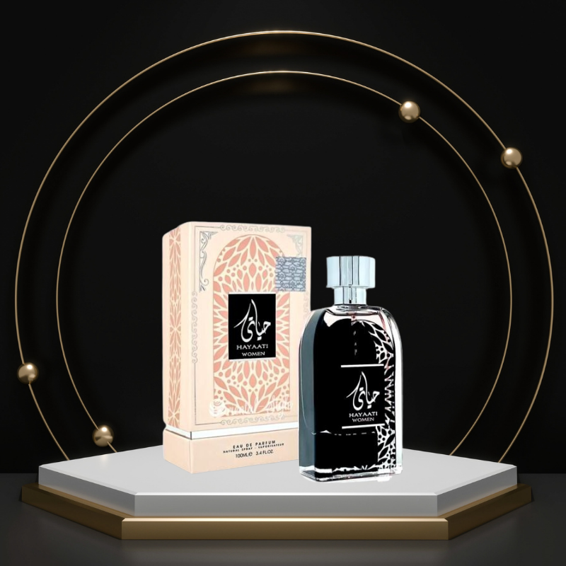 Hayaati perfume by Ard Al Zaafaran for Women – floral fruity fragrance for UK Muslim women, with jasmine, apricot, sandalwood, and halal-friendly ingredients