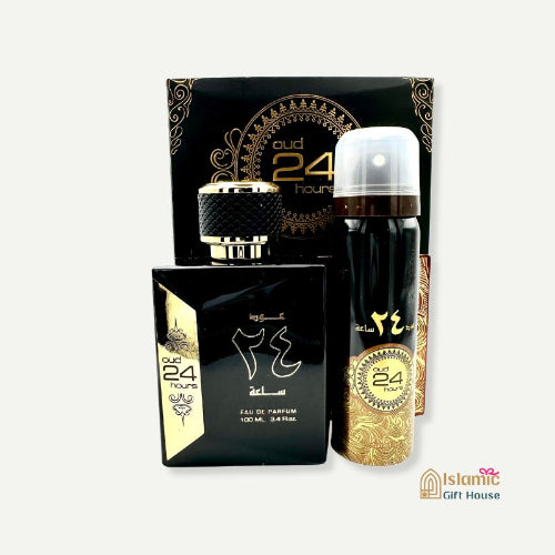Buy Ard Al Zaafaran Oud 24 Hours perfume with amber and oud notes