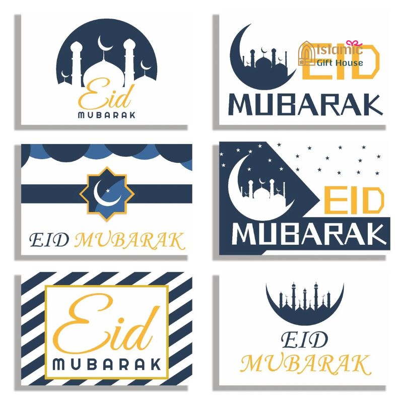 Elegant Eid Mubarak cards UK – 3 design Islamic greeting card set