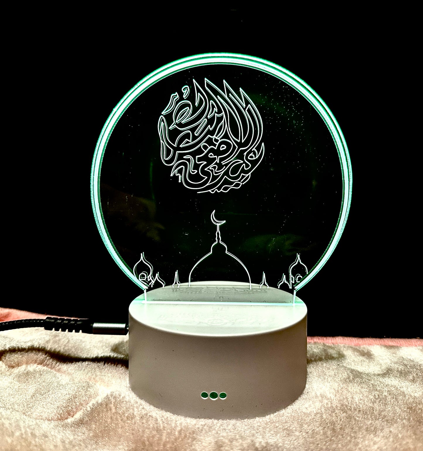 Durable acrylic Eid night light – Islamic lamp with USB power cable