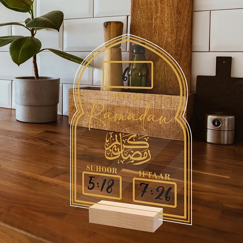 Festive Islamic home décor – Ramadan countdown display set