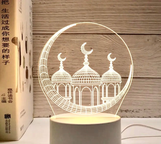 Islamic night lights UK – acrylic Eid Mubarak Ramadan lamp for home décor