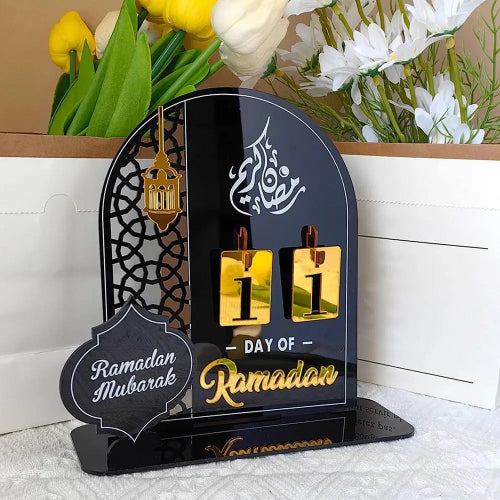 Islamic Ramadan countdown calendar – elegant acrylic Eid decoration